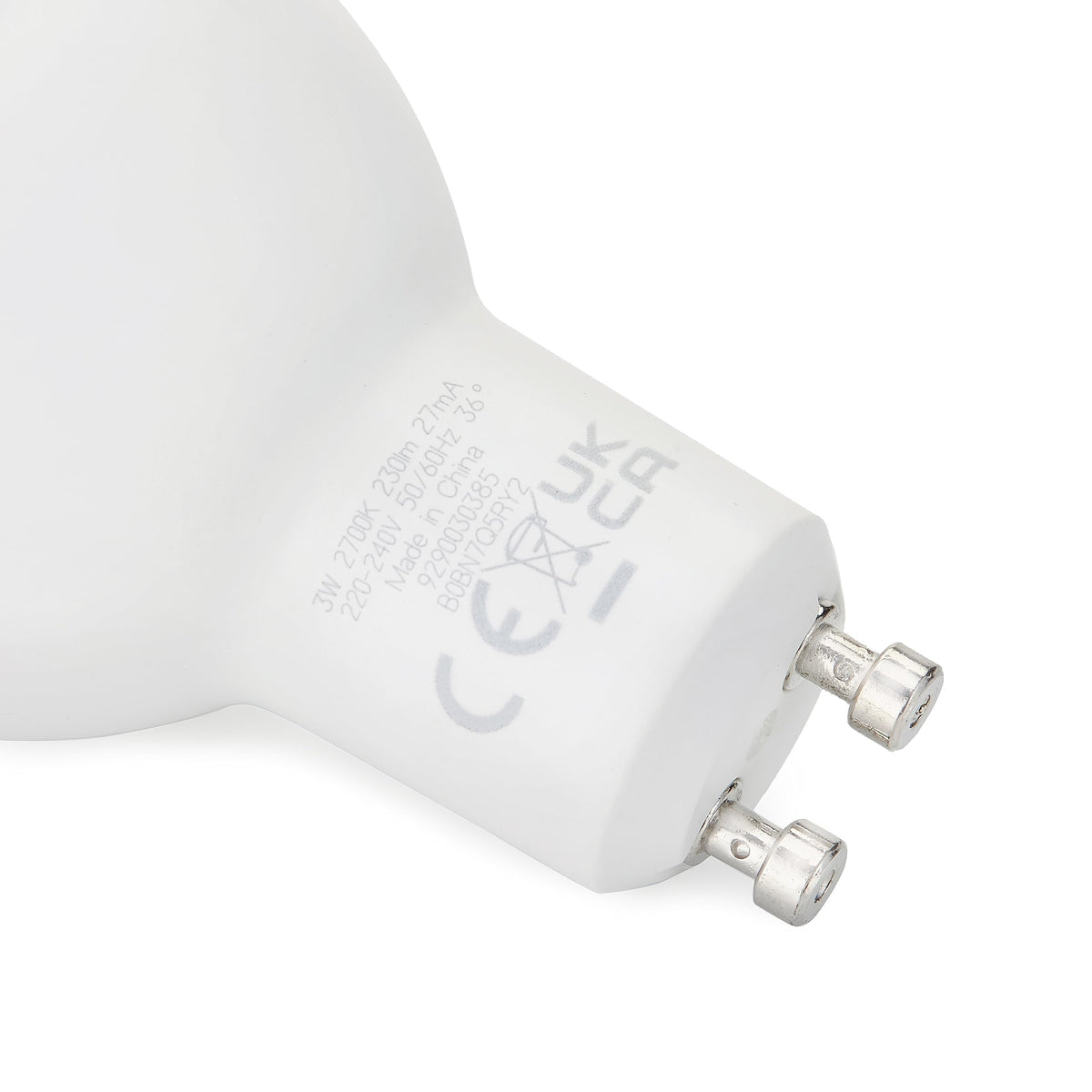 Amazon Basics LED GU10 Spotlight Bulb, 4.7W (equivalent to 50W), Warm White, Non Dimmable - Pack of 10