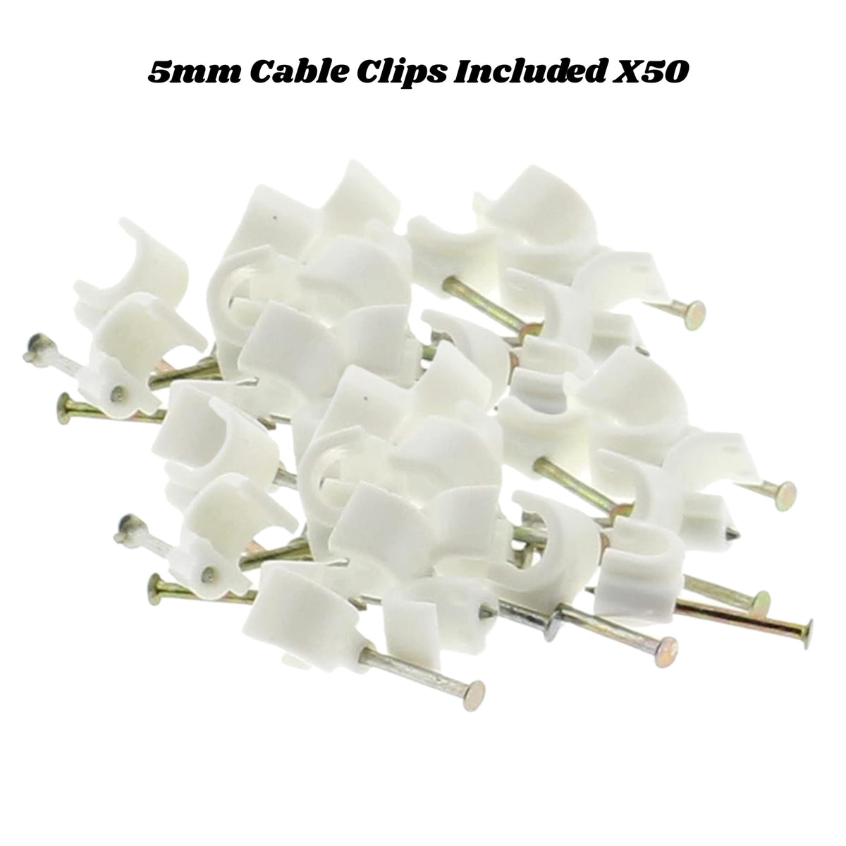 3C2V TV Coaxial Cable 8M - Nickel Plated RF Coax Extension Lead for Freesat, Aerial Socket, Freeview, Sat,DVD,VCR,SKY, Smart U-HD TV, Virgin, BT, Antenna Box, Y Splitter, Signal Booster 8.0 Meter
