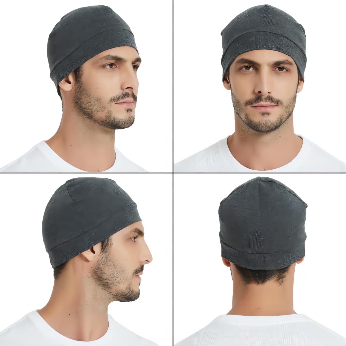 EINSKEY 100% Cotton Skull Caps for Men, Multipurpose Daily Wear Beanie Hat