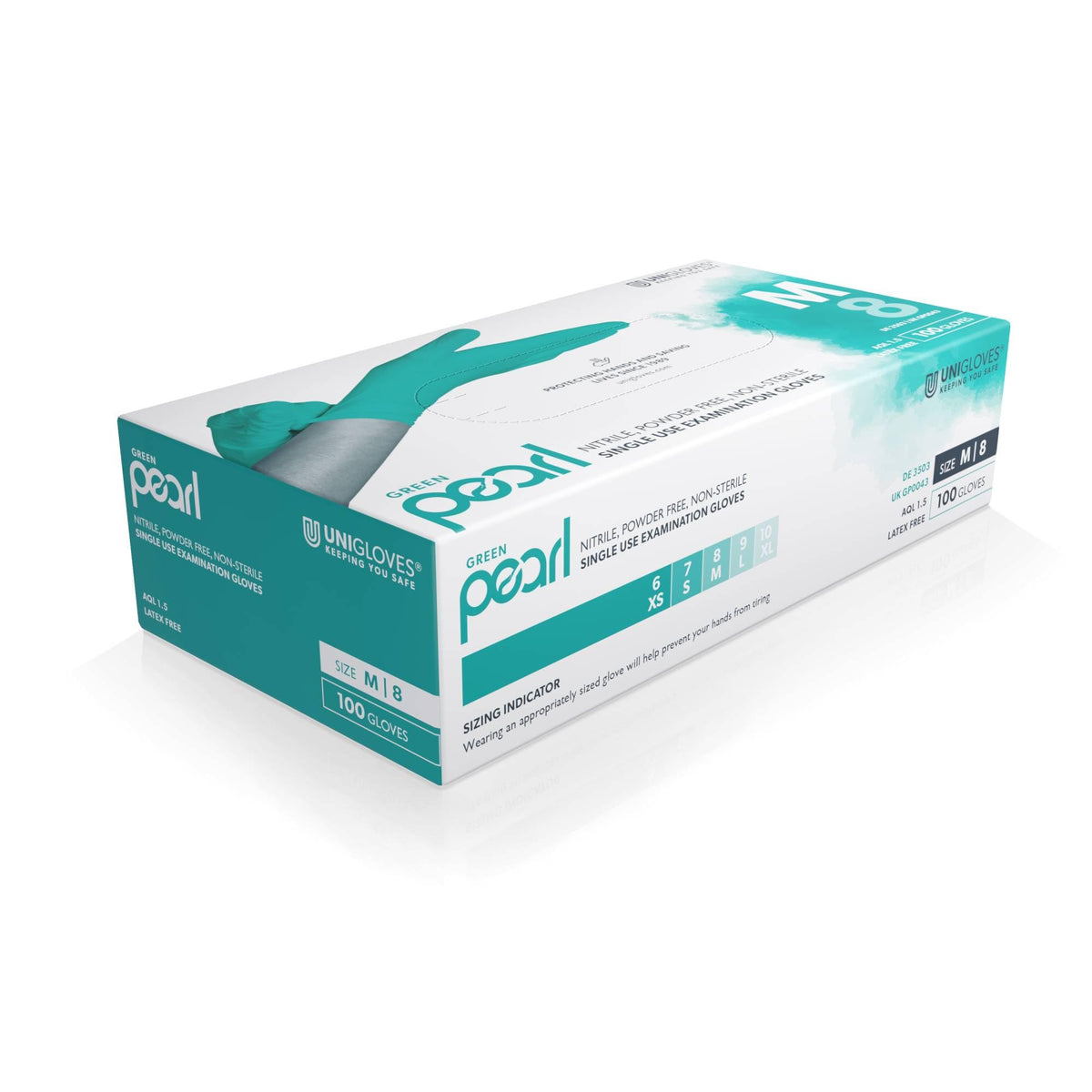 Unigloves White Pearl Nitrile Examination Gloves