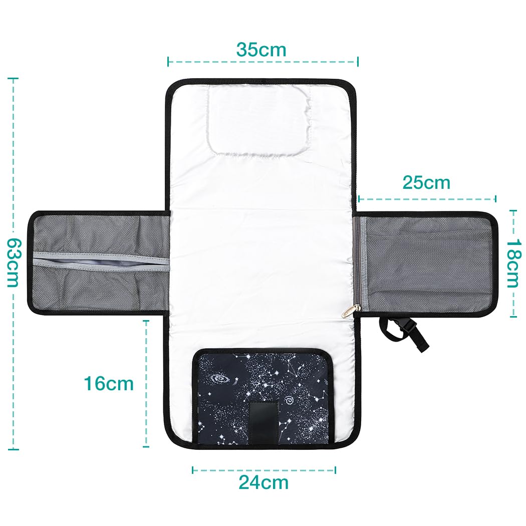 Lekebaby Portable Nappy Changing Mat Travel Baby Change Mat