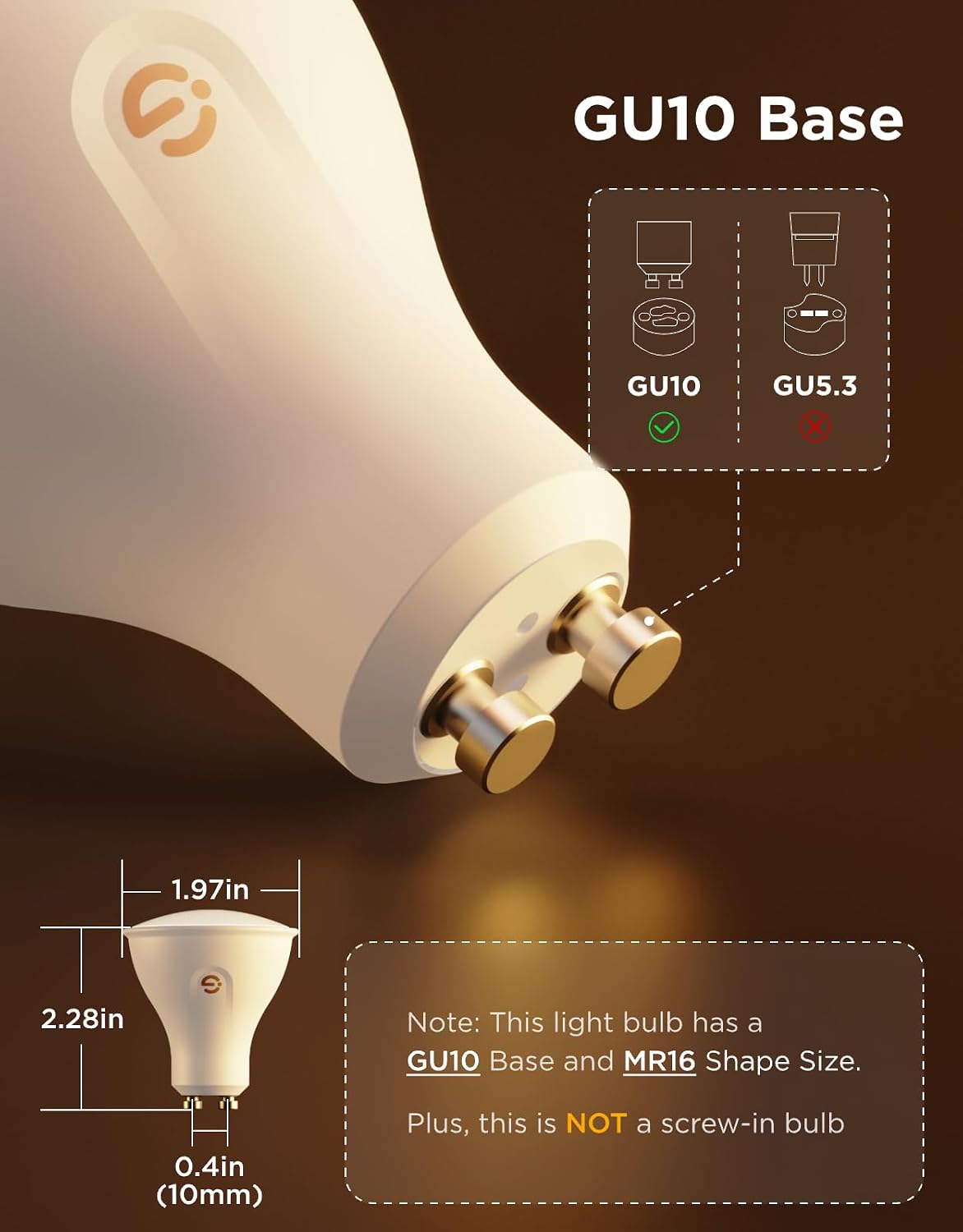 Govee Smart Bulb GU10 RGBWW, 400lm LED Light Bulbs Work with Alexa, 4 Pack