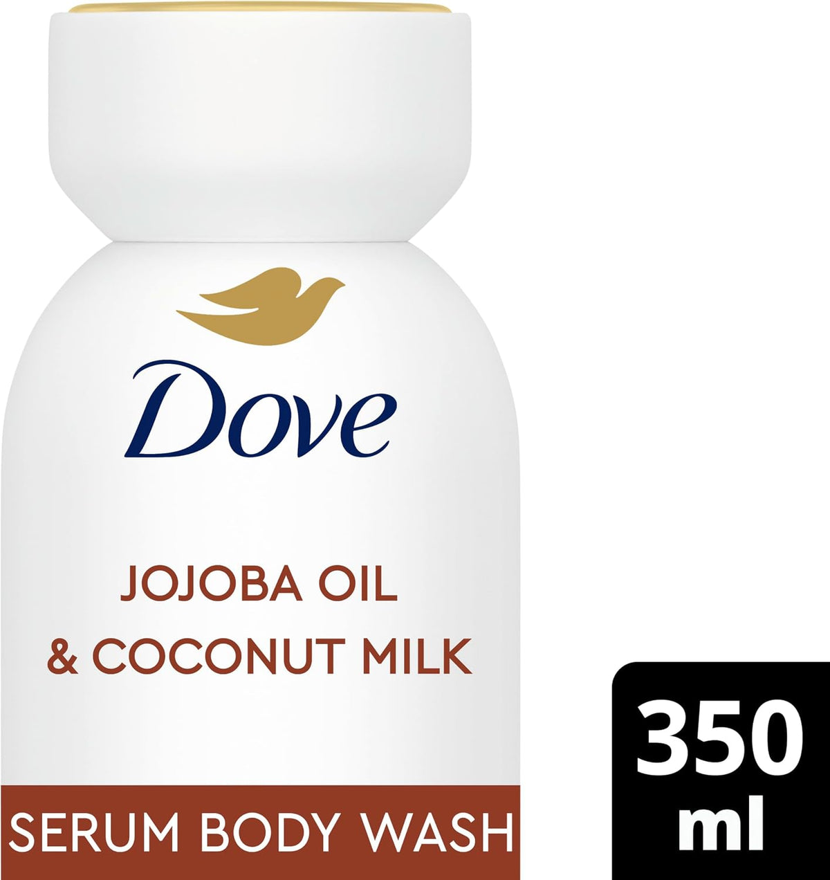 Dove Body + Mind Jojoba Oil & Coconut Milk Serum Body Wash body cleanser with antioxidant-rich vitamin E for glowing skin 350 ml