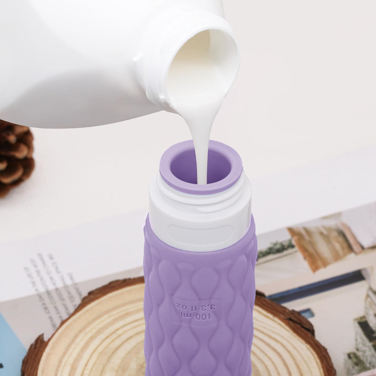 100ml Silicone Travel Bottles for Toiletries for Shampoo and Conditioner