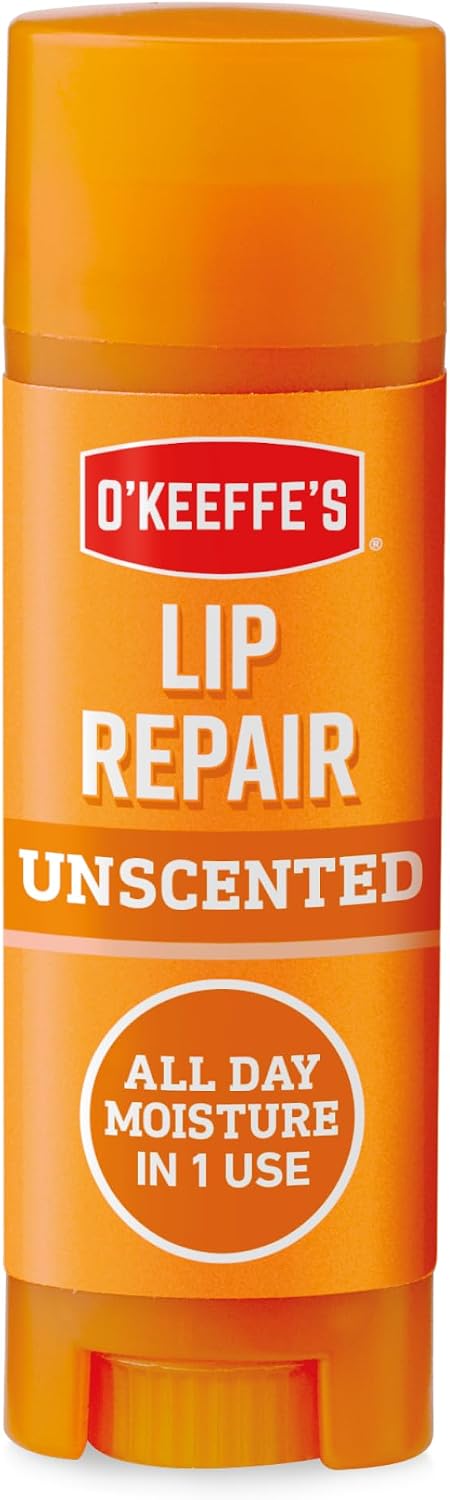 O'Keeffe's Lip Repair Unscented Lip Balm, 4.2g – For Extremely Dry, Cracked Lips | All-Day Moisture with 7 Moisturising Ingredients