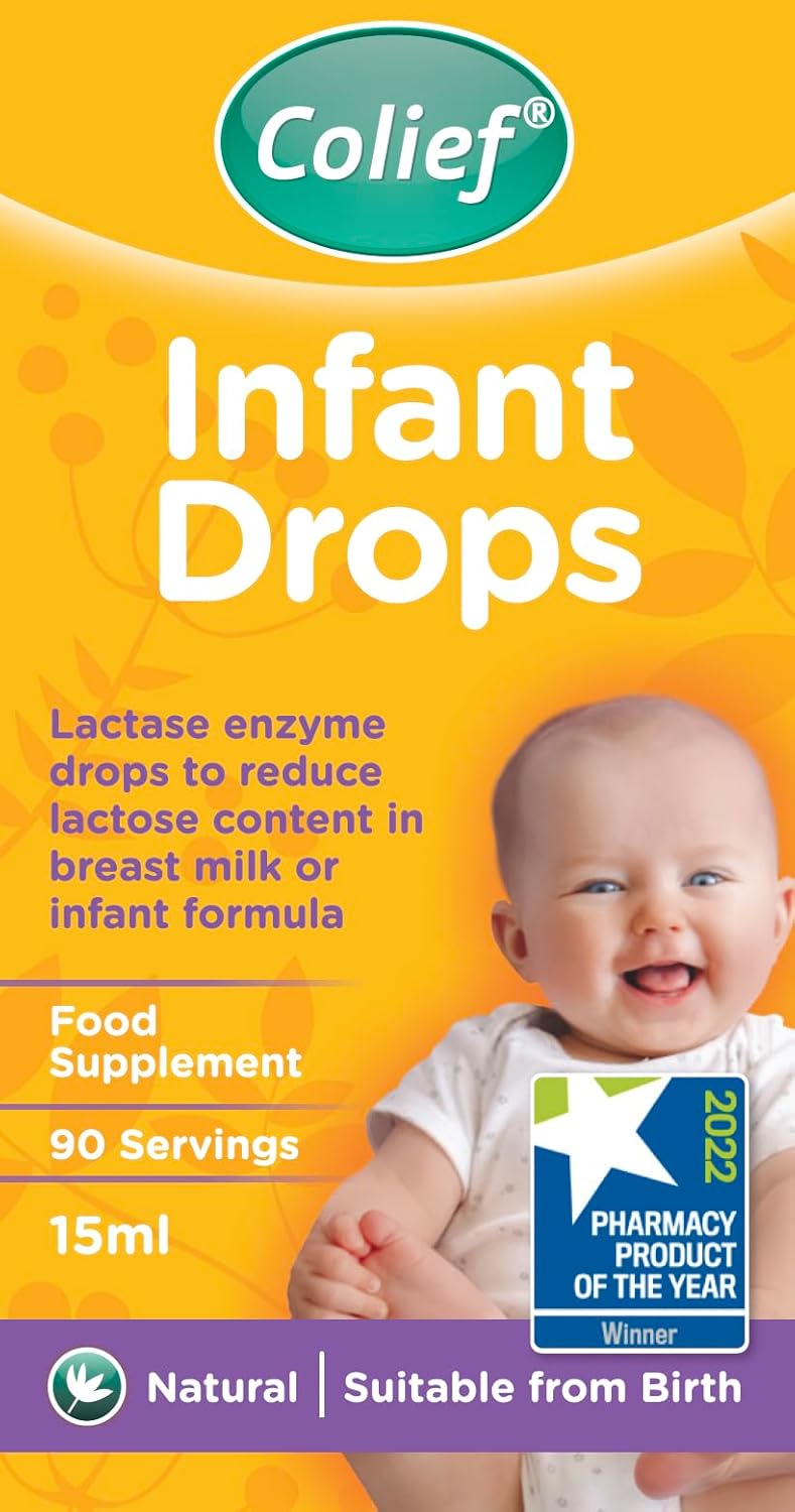 Colief Infant Drops | Lactase Enzyme Drops | Natural Colic Relief for Babies | Reduces Bloating, Wind and Crying | (15ml)