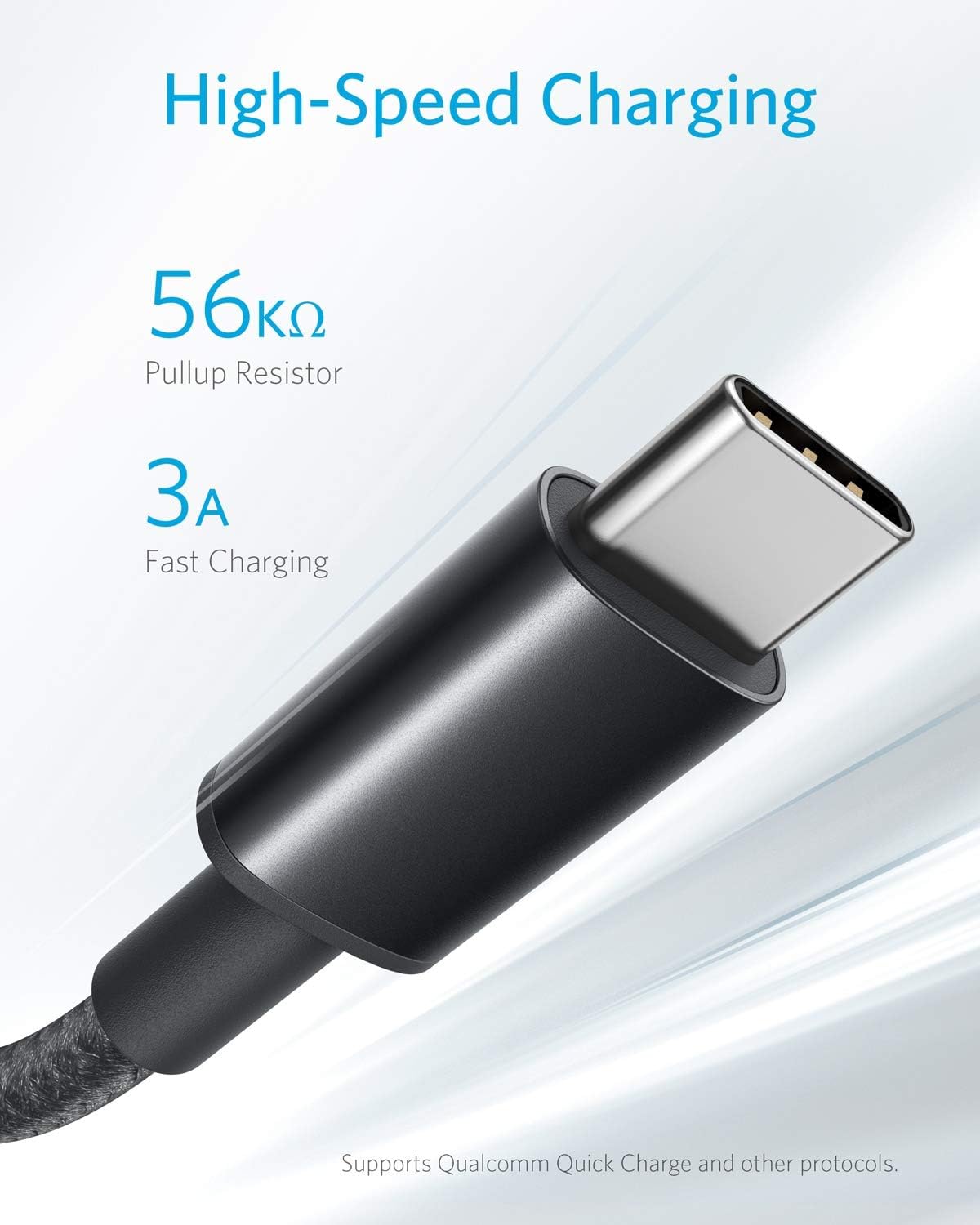 Anker USB C Charger Cable, 2-Pack 6 ft (1.8 m) USB to USB C Cable, USB A to USB C Braided Phone Charger Cable for iPhone 17/16/15, iPad Pro, Samsung Galaxy, and More(Black)