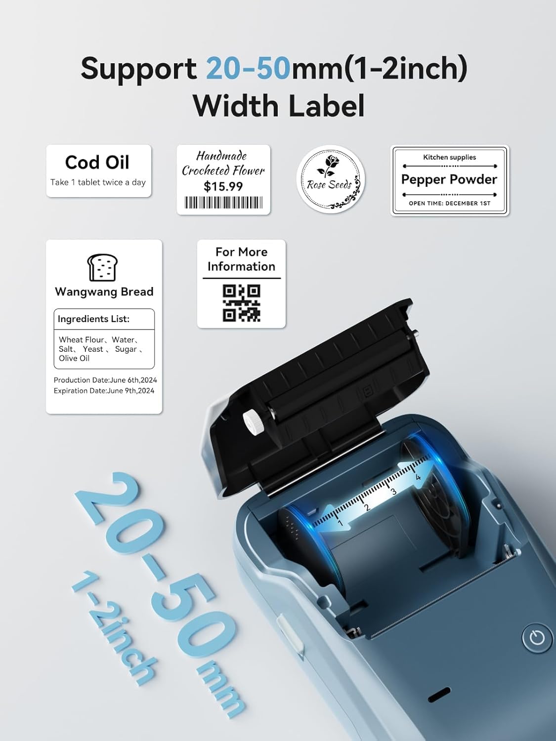 NIIMBOT B1 2-Inch Label Maker, Portable Thermal Printer for Small Business