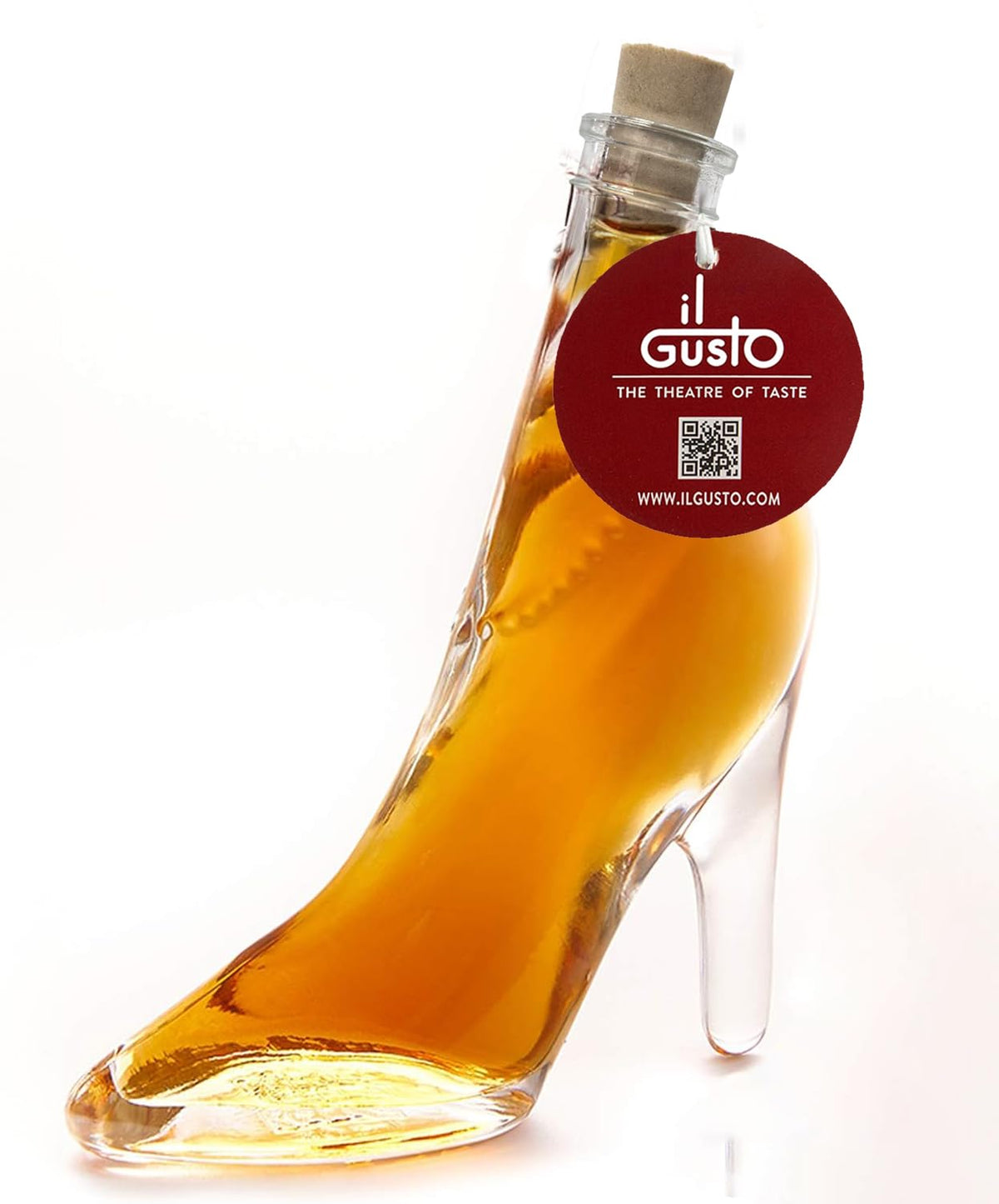IL GUSTO Pink Vodka in Stiletto – Lady Shoe Glass Bottle 40ml – Premium Fruity Berries Vodka 36% ABV – Unique Gift for Her