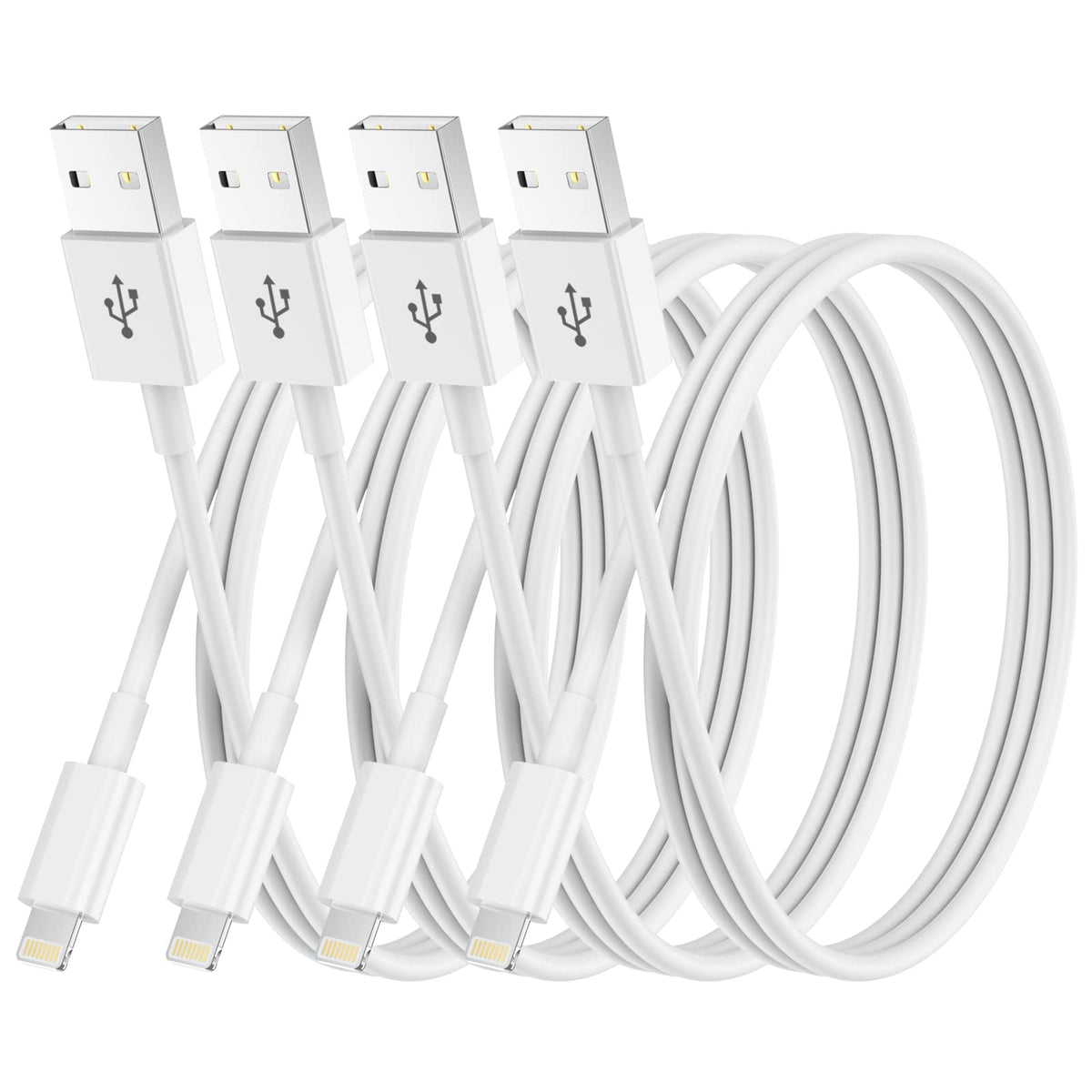 3 Pack iPhone Charger Cable 1.8M [Apple MFi Certified] Lightning to USB Cable Lead 6 Foot, 2.4A Fast Charging Cable for iPhone 14 13 12 11 Pro Max XS XR X 8 7 6 Plus 5, iPad and iPod