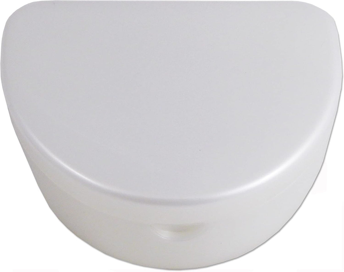 Slim Orthodontic Dental Case -for Retainers, Dentures & More (White)