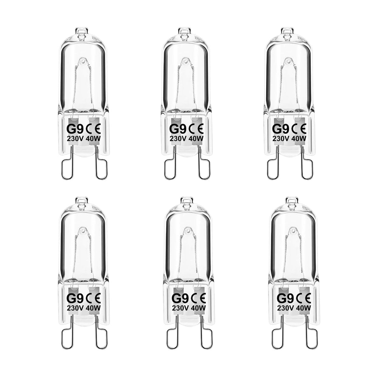 G9 Halogen Light Bulbs, 28W 2700K Warm White 230V Dimmable Capsule Bulbs, Non-Flicker - 12 Pack