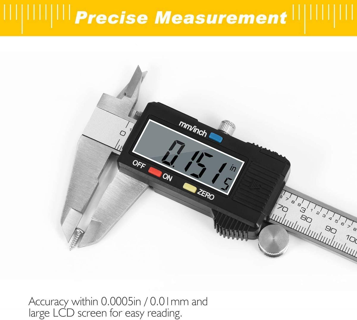 Digital Vernier Caliper, Adoric 6 Inch/150mm Calipers Measuring Tool