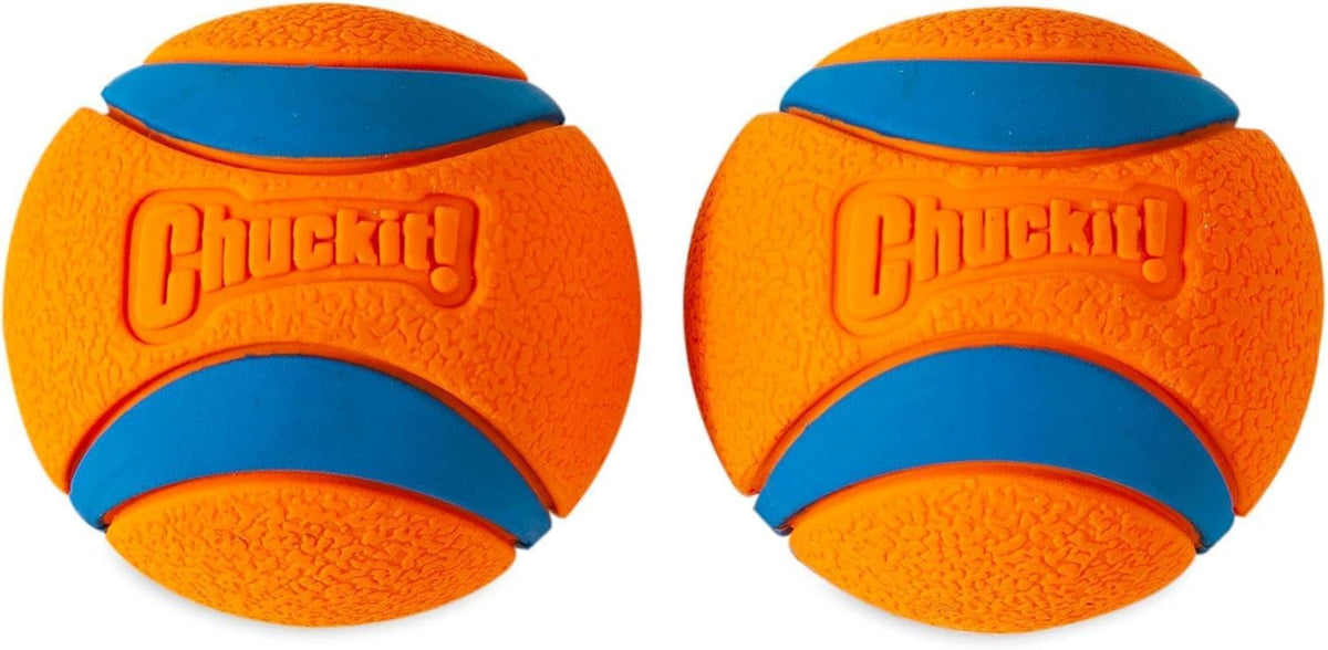 Chuckit! Ultra Ball Durable Rubber Dog Toy, Large, 7.3cm (2-Pack)