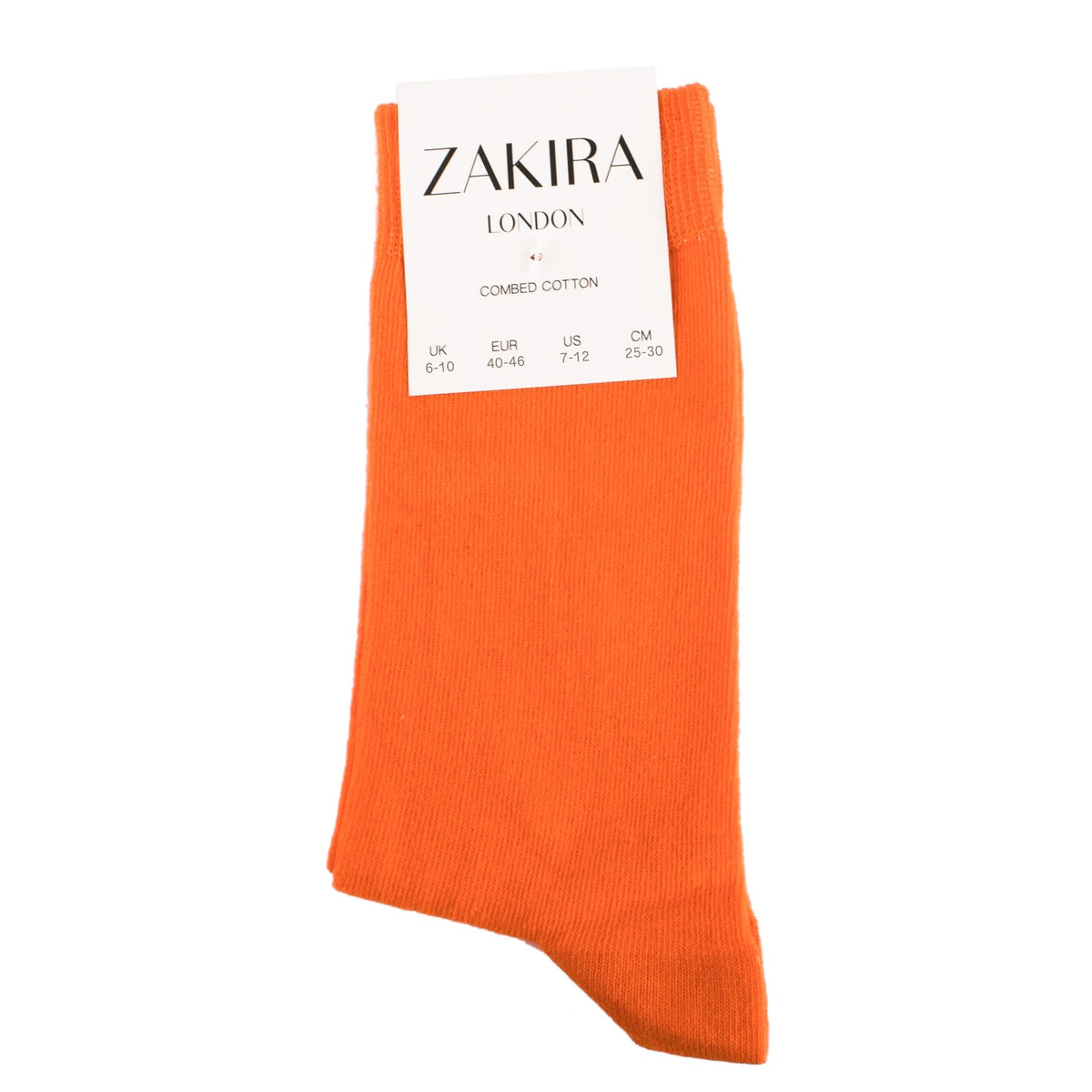 ZAKIRA Combed Cotton Dress Socks, Crew Socks