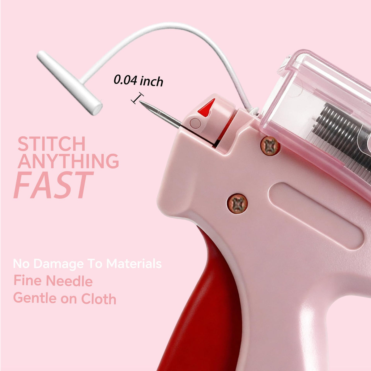 Stitchy Quick Clothing Fixer, Mini Stitch Gun for Clothes, Clothing Stitch Tagging Gun with Case,Stitchy Tool with 6 Needles,1500 Black & 1500 White 5mm Micro Fasteners