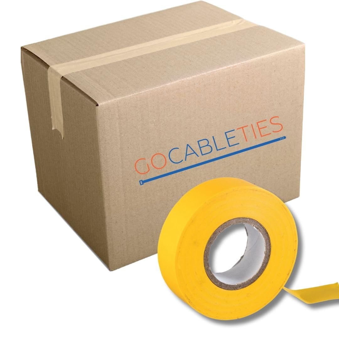 Gocableties Grey Electrical Tape, 19mm x 20m, Strong Self-Adhesive PVC Insulation Tape for Insulating, Repairing and Protecting Electrical Wires, 2 Rolls