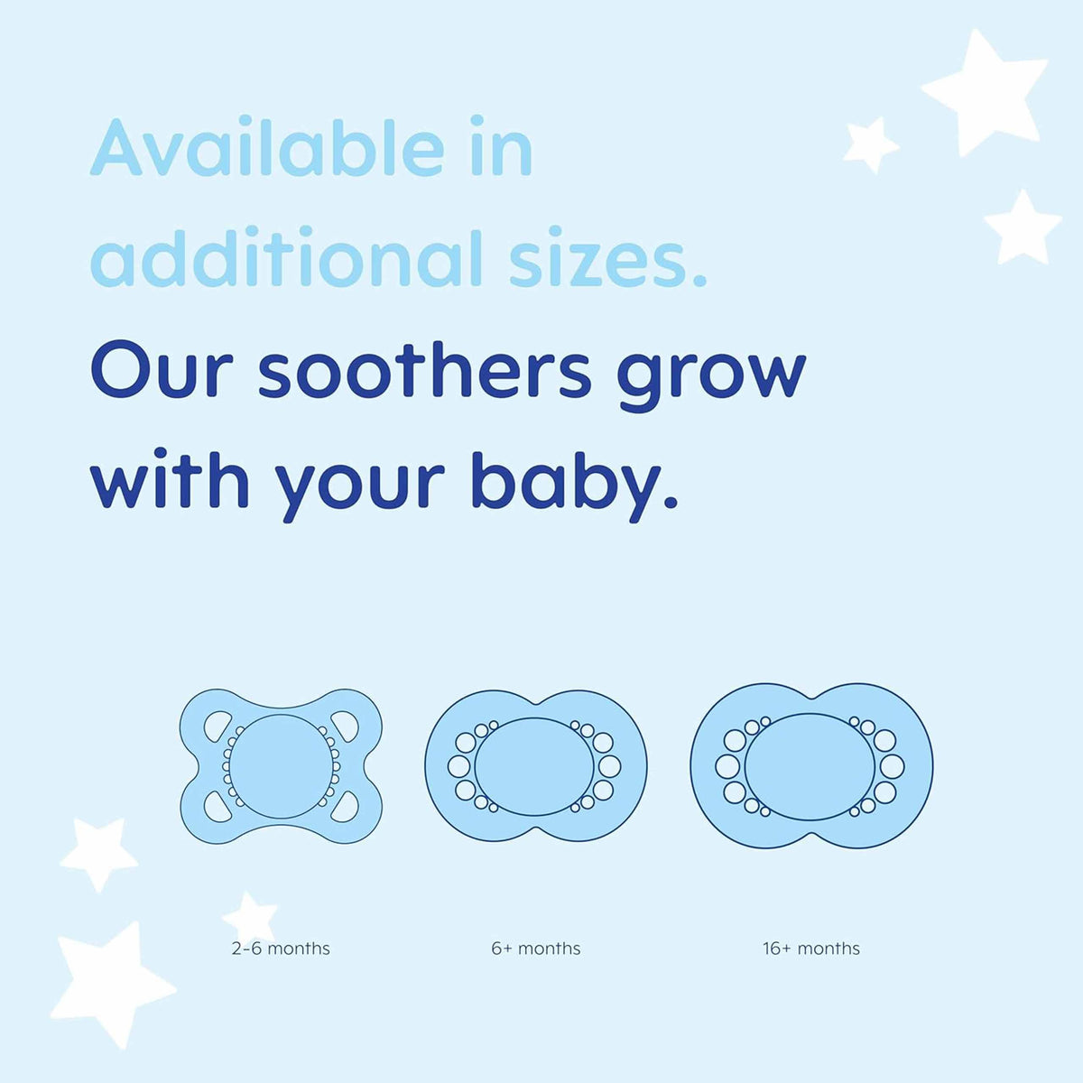 MAM Original Dummies, 6-18M, 2 Pack, Orthodontic Design, Blue