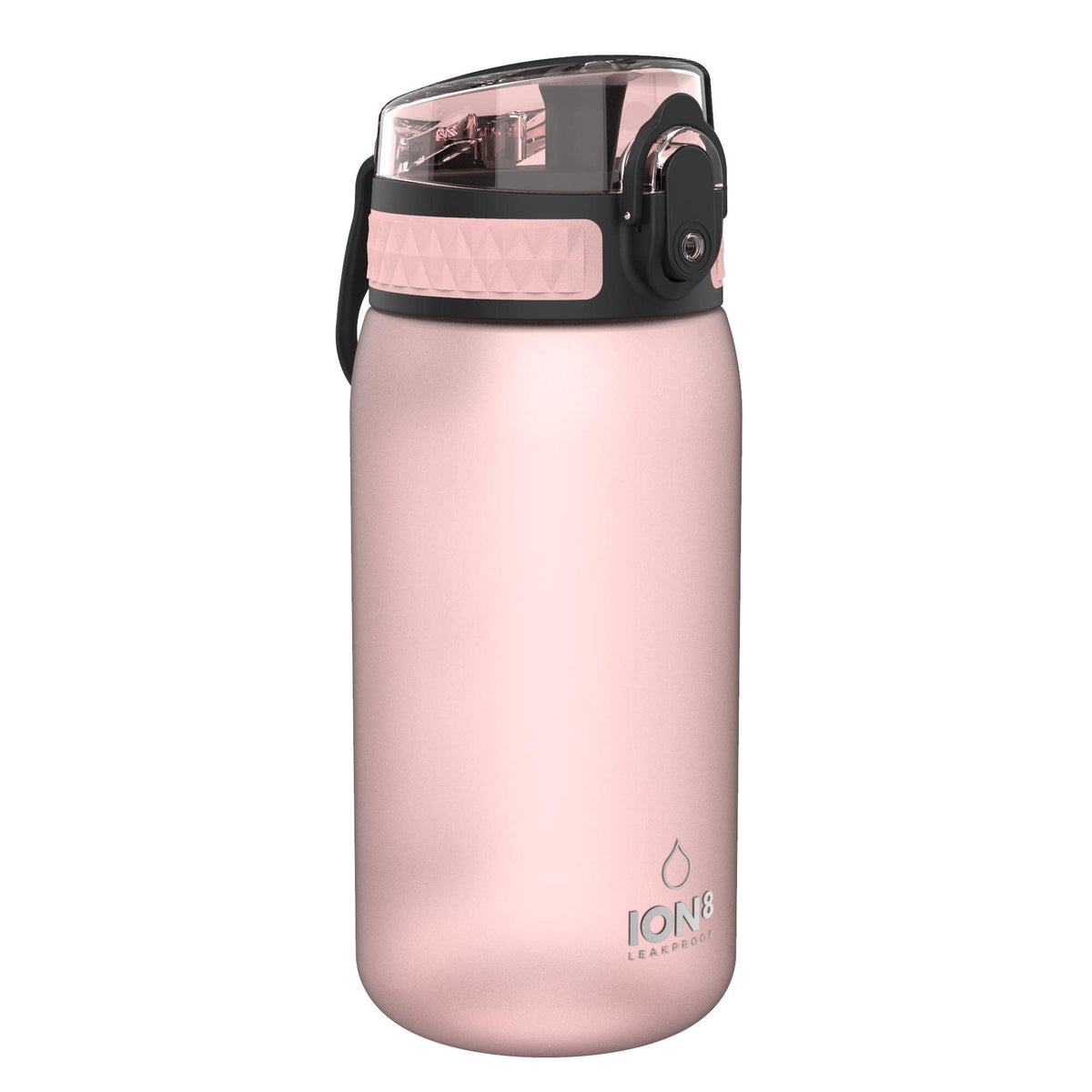 ION8 Kids Water Bottle, 350 ml/12 oz, Leak Proof, Easy to Open, Secure Lock, Dishwasher Safe, Carry Handle, Hygienic Flip Cover, Easy Clean, Odour Free, Rose Pink