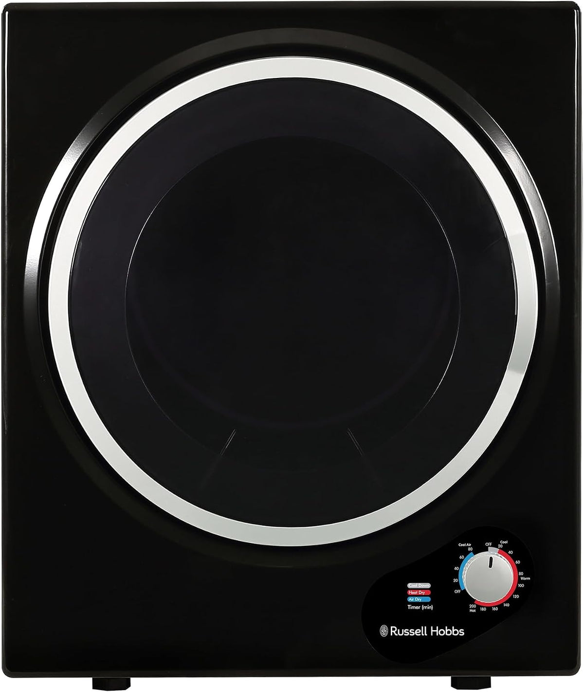 Russell Hobbs RH3VTD800 White 2.5kg Compact Mini Vented Tumble Dryer, Portable, Freestanding Table top Dryer with 3 Heat Settings small