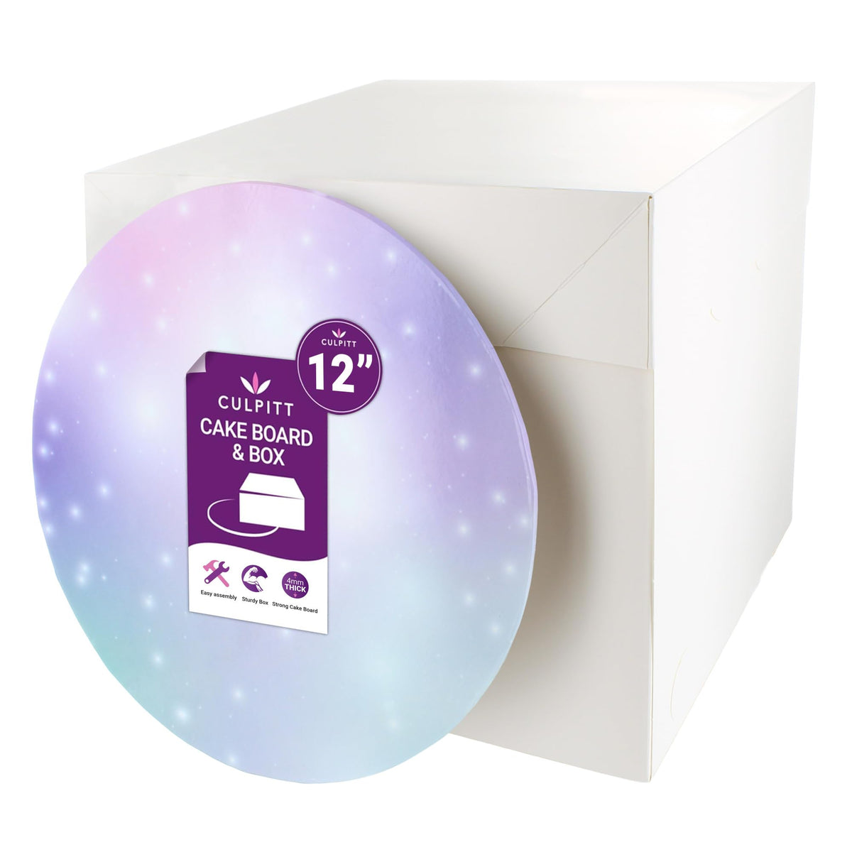 Culpitt 8" (20cm) Marble Print Masonite Board & Extra Tall Box Set
