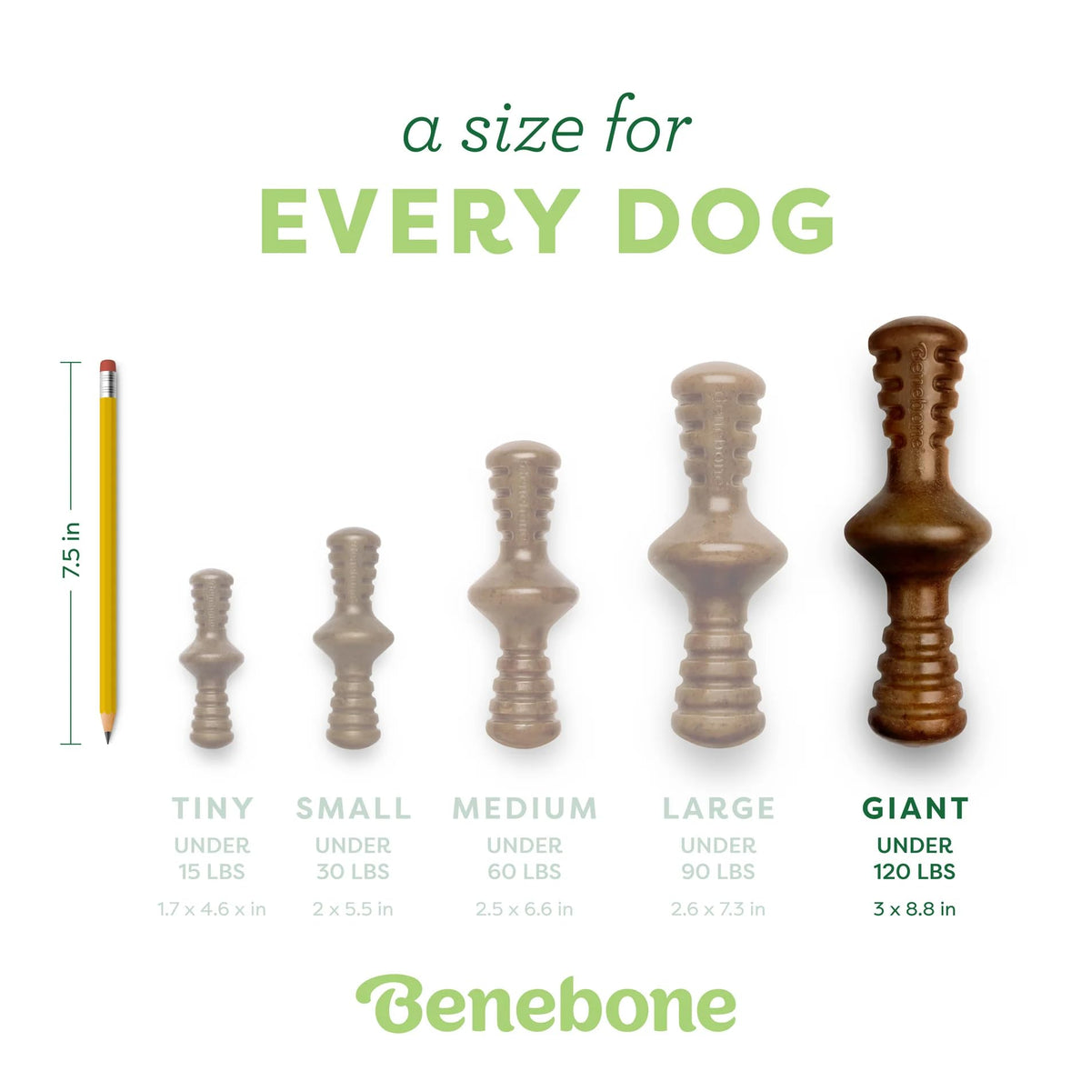 Benebone Wishbone Dog Chew Toy for Aggressive Chewers, Real Bacon, Medium