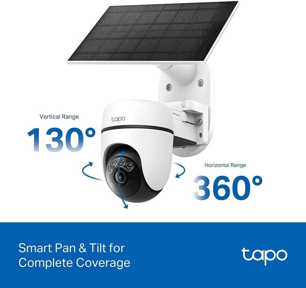 Tapo TC90 KIT 2K 3MP Solar Pan/Tilt Outdoor Security Camera Wireless