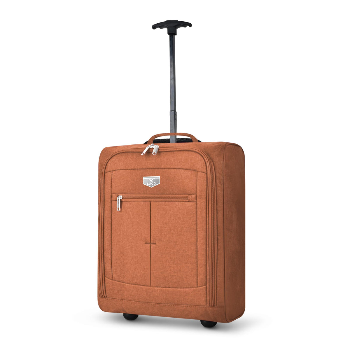LUGG Lightweight Cabin Luggage, 600D Polyester, Solid Wheels, 45x36x20cm