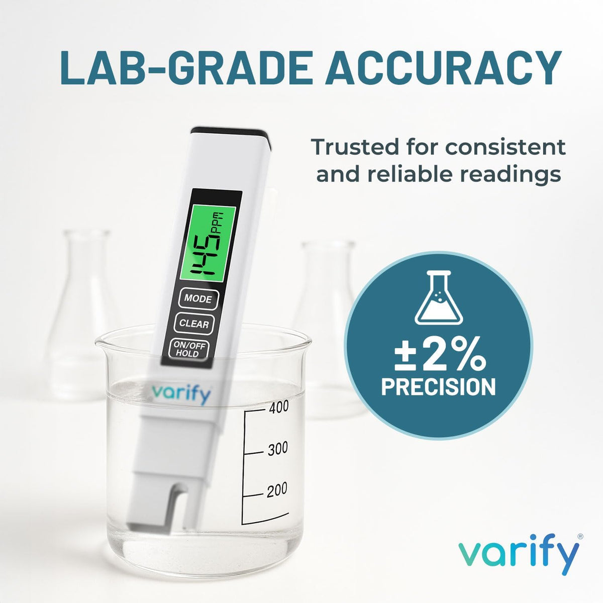 Varify TDS Meter Digital Water Tester for Drinking Water Instant 4in1 test