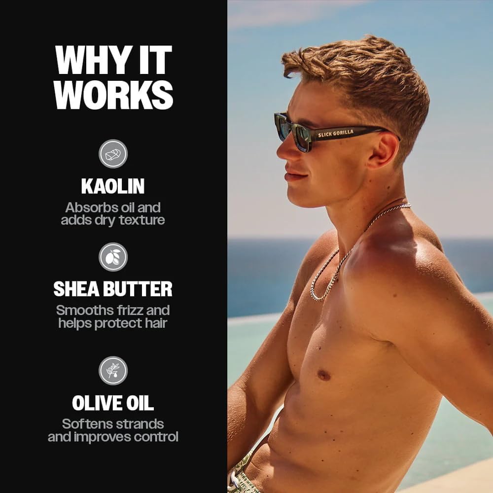 Slick Gorilla Lightwork Matte Hair Clay for Men, Flexible Hold, 70g