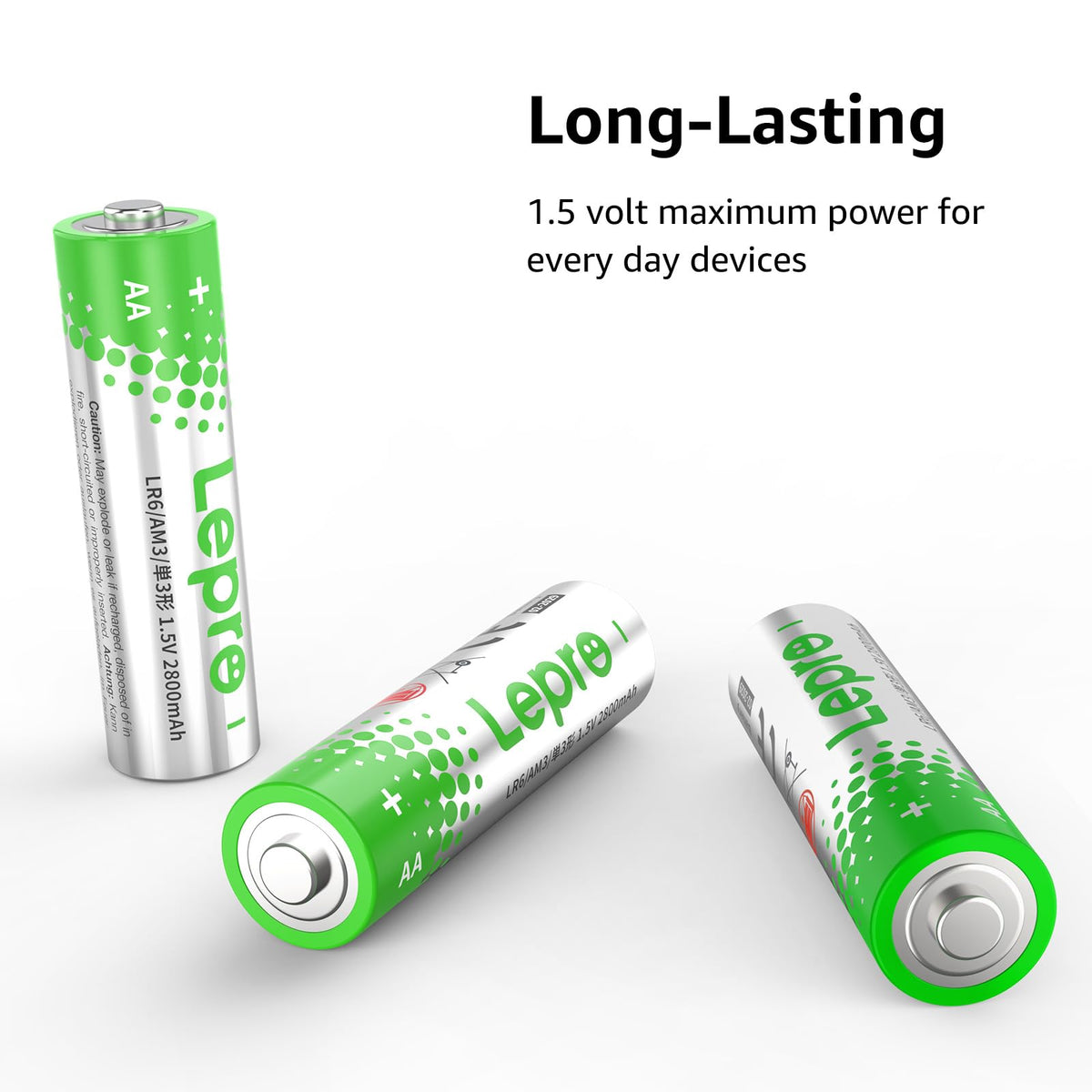 Lepro AAA Alkaline Batteries 24 Pack, 1200mAh Triple A Battery Long Lasting