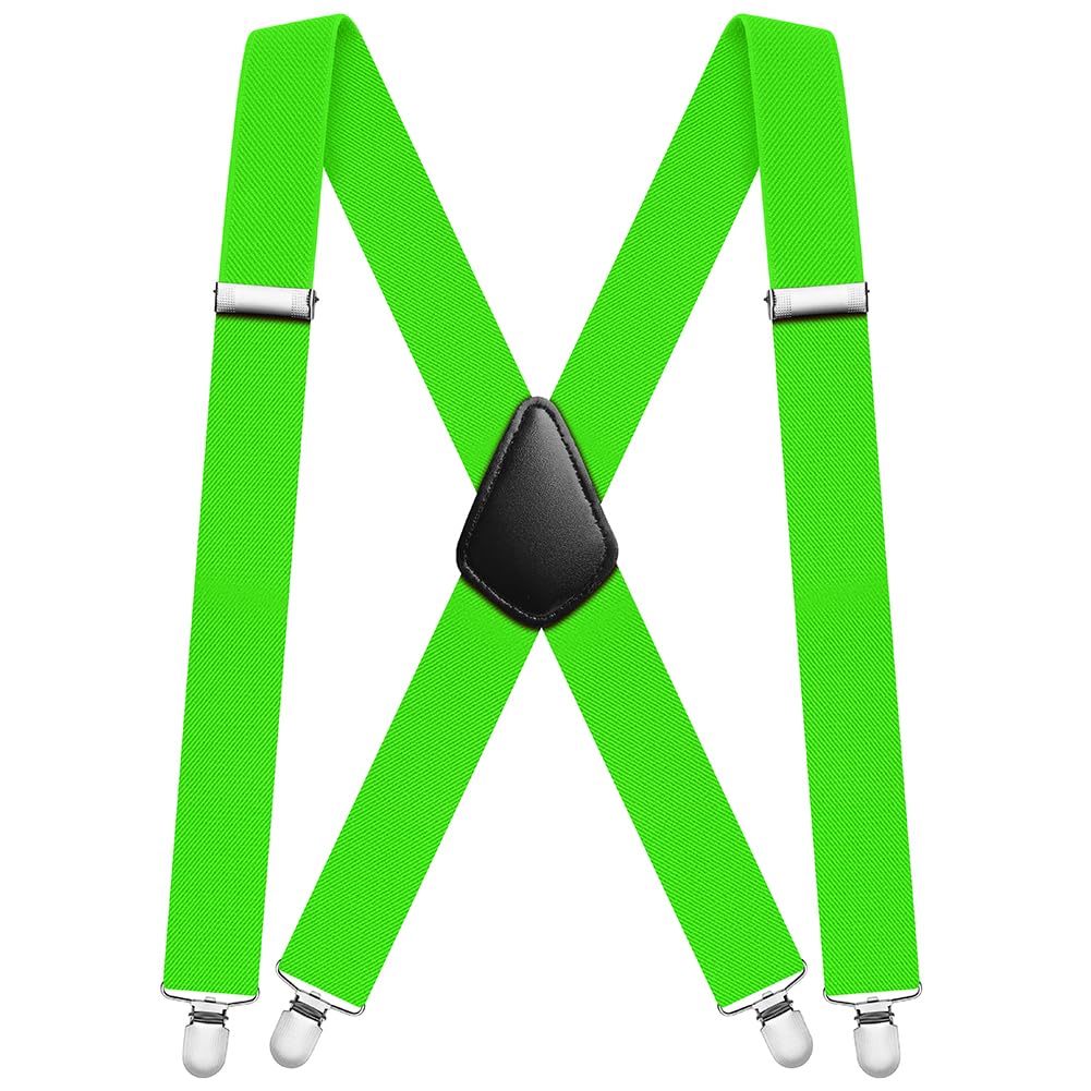 Aomig Mens Braces, Mens Suspenders with Strong Metal Clips, 3.5cm Wide Heavy Duty Suspenders for Men Women Business Wedding Casual