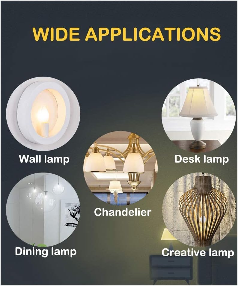 E14 Dimmable Led Candle Bulb,Small Edison Screw,4w, Warm White 2700K，2 Pack