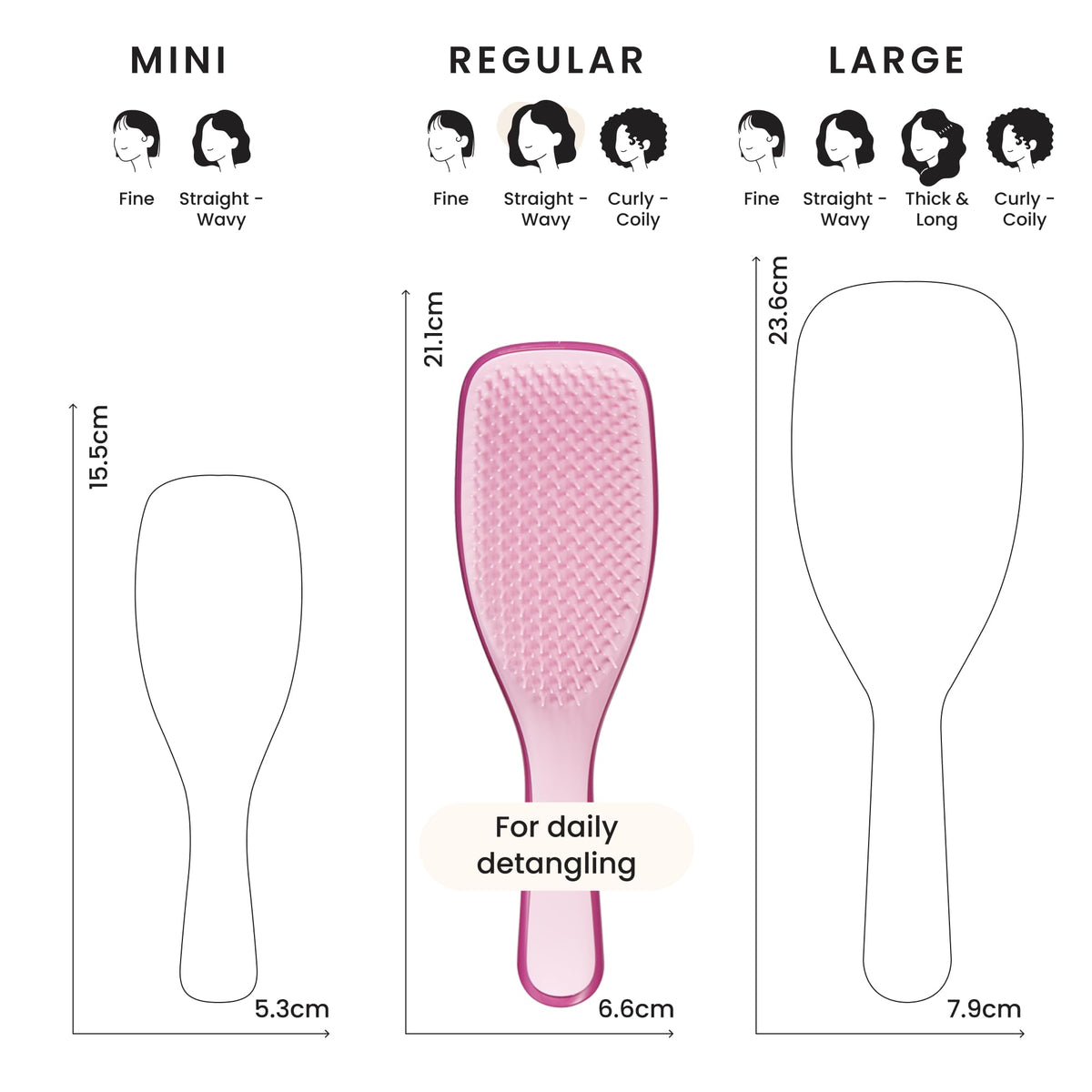 Tangle Teezer The Ultimate Detangler Straight to Curly Hairbrush