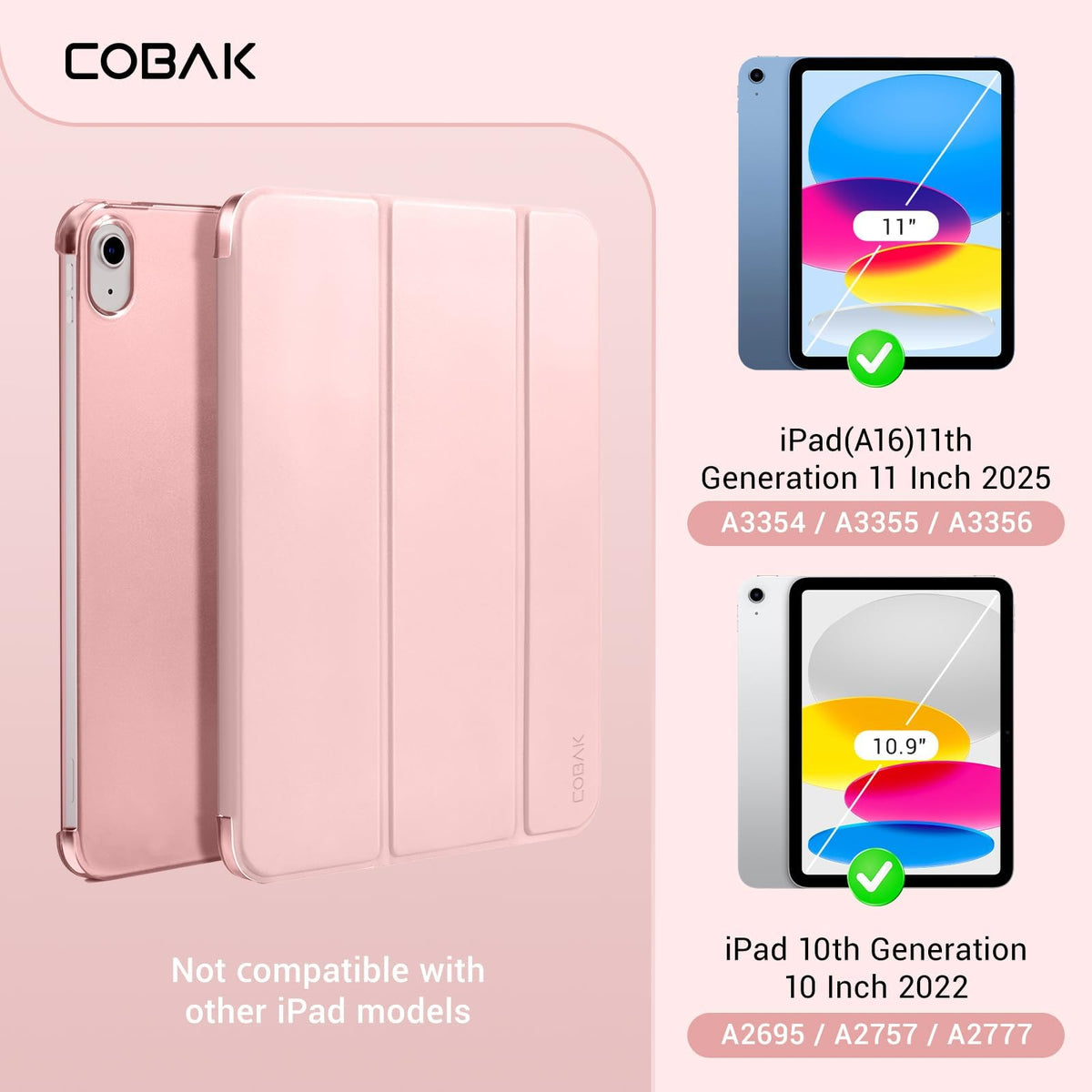 CoBak Case for for iPad A16 11th Gen 11" /10th Gen 10.9"