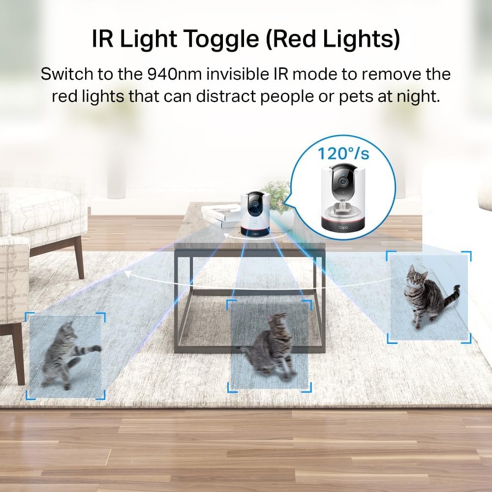 Tapo C210 2K 3MP Pan/Tilt Indoor Security Camera Pet Camera House Security