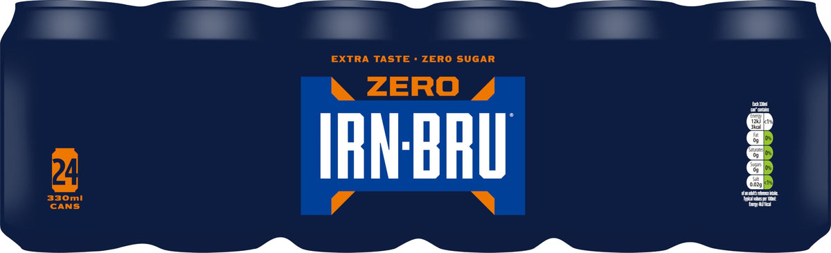 IRN-BRU Carbonated Soft Drink, 24 Pack, 330ml Cans