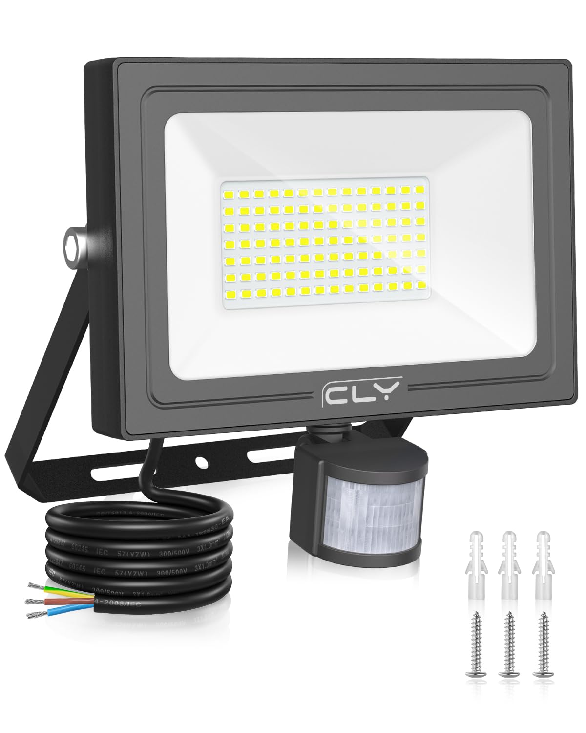 CLY Security Lights Outdoor Motion Sensor 30W PIR Sensor Light 2820LM 6500K