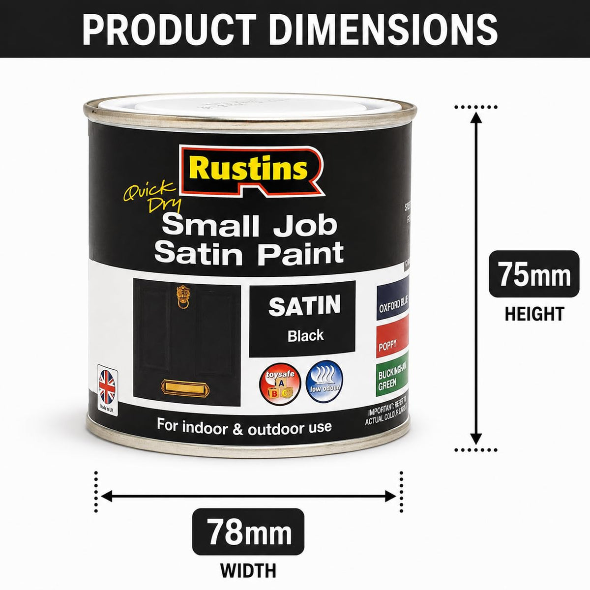RUSTINS Small Job Satin Paint Chocolate 250ml