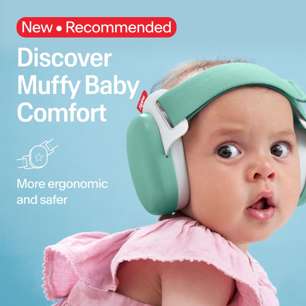 Alpine Muffy Baby Comfort Ear Defenders, Adjustable up to 48 months, Green