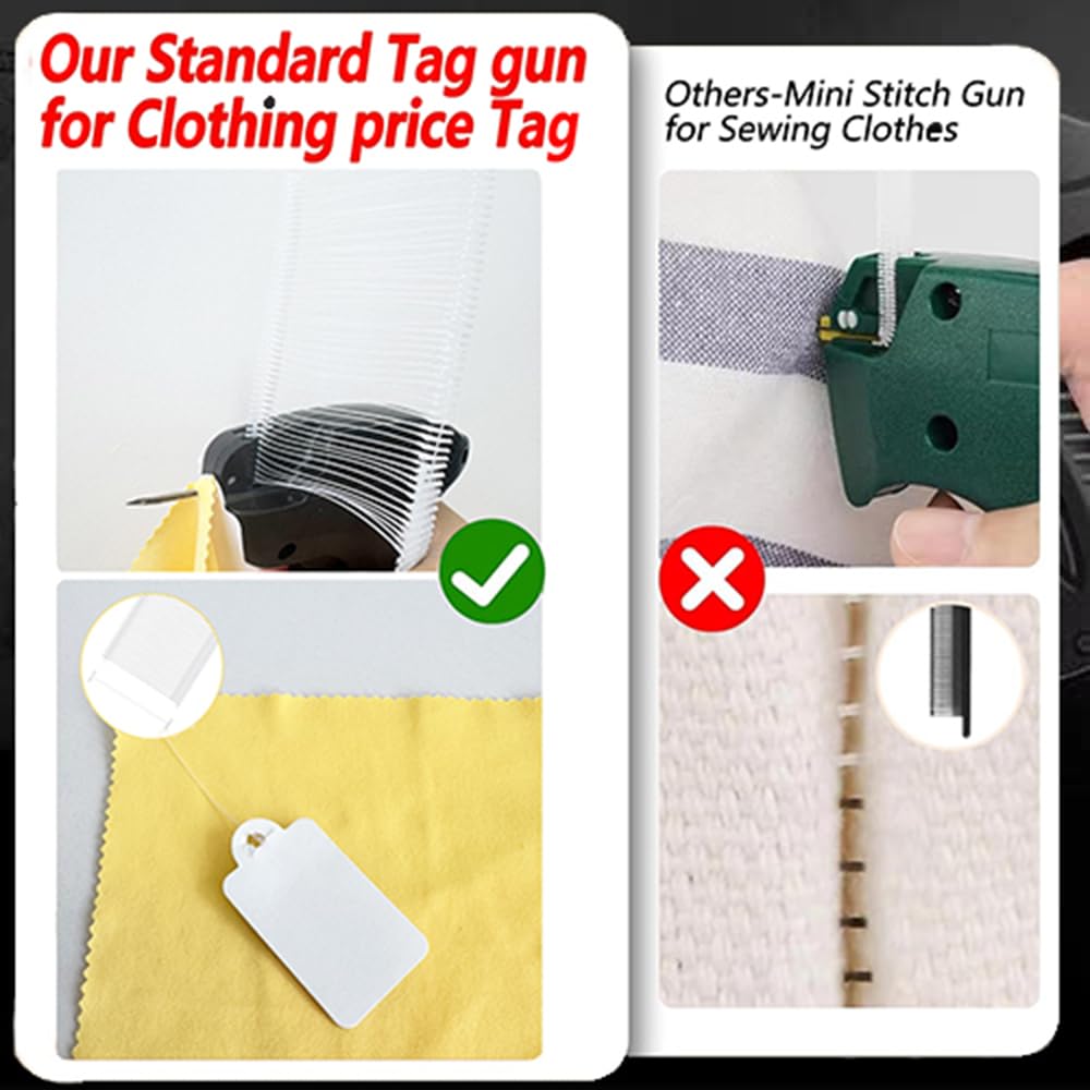 Stitchy Quick Clothing Fixer, Mini Stitch Gun for Clothes, Clothing Stitch Tagging Gun with Case,Stitchy Tool with 6 Needles,1500 Black & 1500 White 5mm Micro Fasteners
