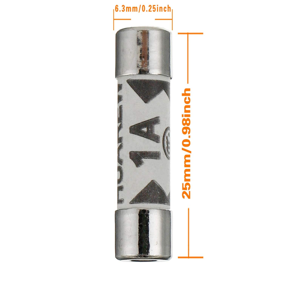 5 Values 100 Pcs 6.3x25 mm BS1362 1 3 5 10 13 A amp 240 V volt 0.248x0.984 Inch Ceramic Tube Fuses Assortment Kit