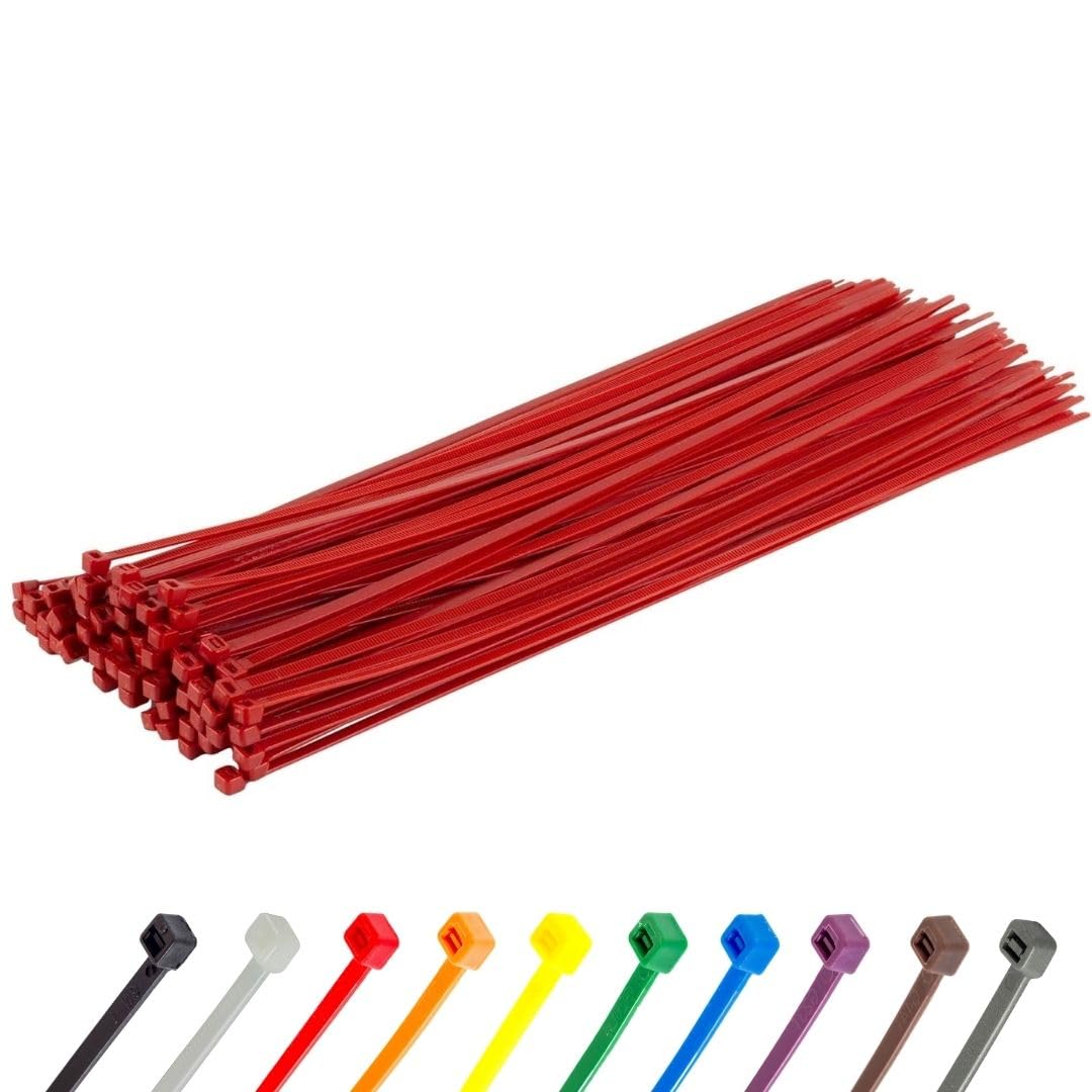 Gocableties Small Silver Cable Ties, 100mm x 2.5mm, Pack of 100, 4” Premium Nylon Zip Ties, Plastic Tie Wraps, Secure Self-Locking Mechanism, for Home, Garden, Office and DIY