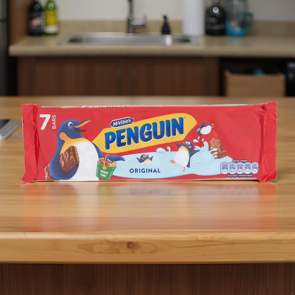 McVitie's Milk Chocolate Flavoured Penguin Biscuits (7 Biscuits Per Pack)