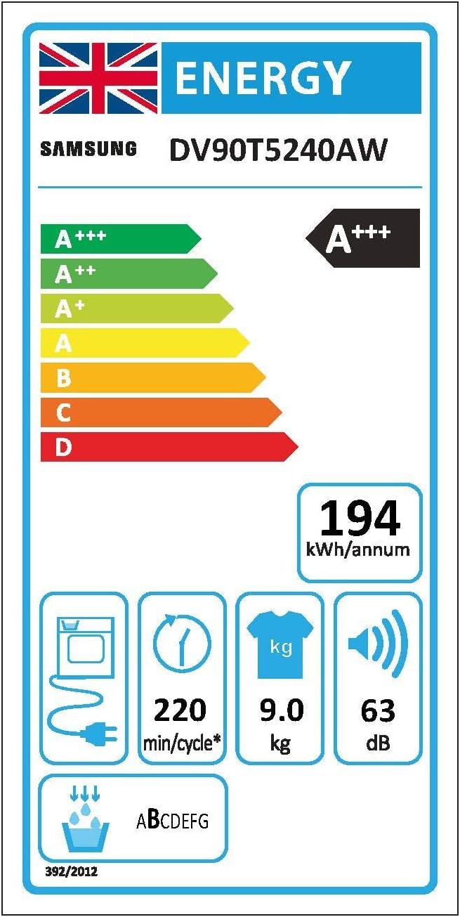 Samsung Series 5 DV80CGC0A0ABEU with OptimalDry and SmartThings, Heat Pump Tumble Dryer, 8kg