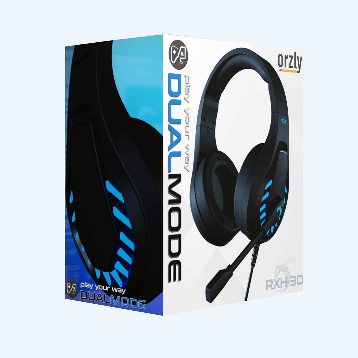 Orzly Gaming Headset for PC and Gaming Consoles compatible with PS5, PS4, XBOX SERIES X | S, XBOX ONE, Nintendo Switch & Steam Deck with noise cancelling mic - RXH-30 Siberia Edition