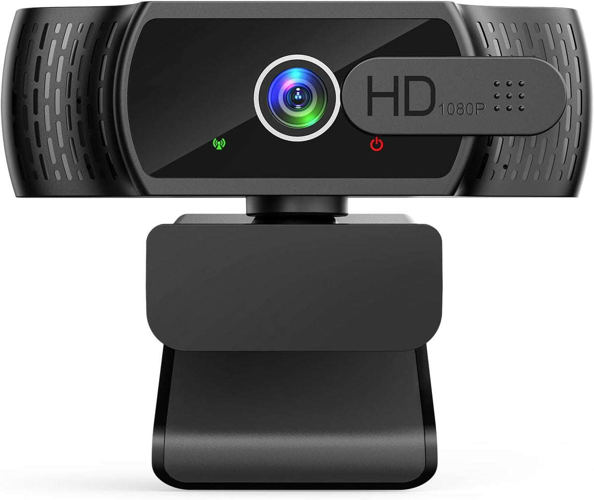 YIMONA FHD 1080P/30fps Webcam for PC/Laptop/Mac, 110° View Webcam with Mics, Privacy Cover, Auto Light Correction, Fixed Focus, Plug&Play USB Web Camera for Live Streaming, Video Calling, Conferences