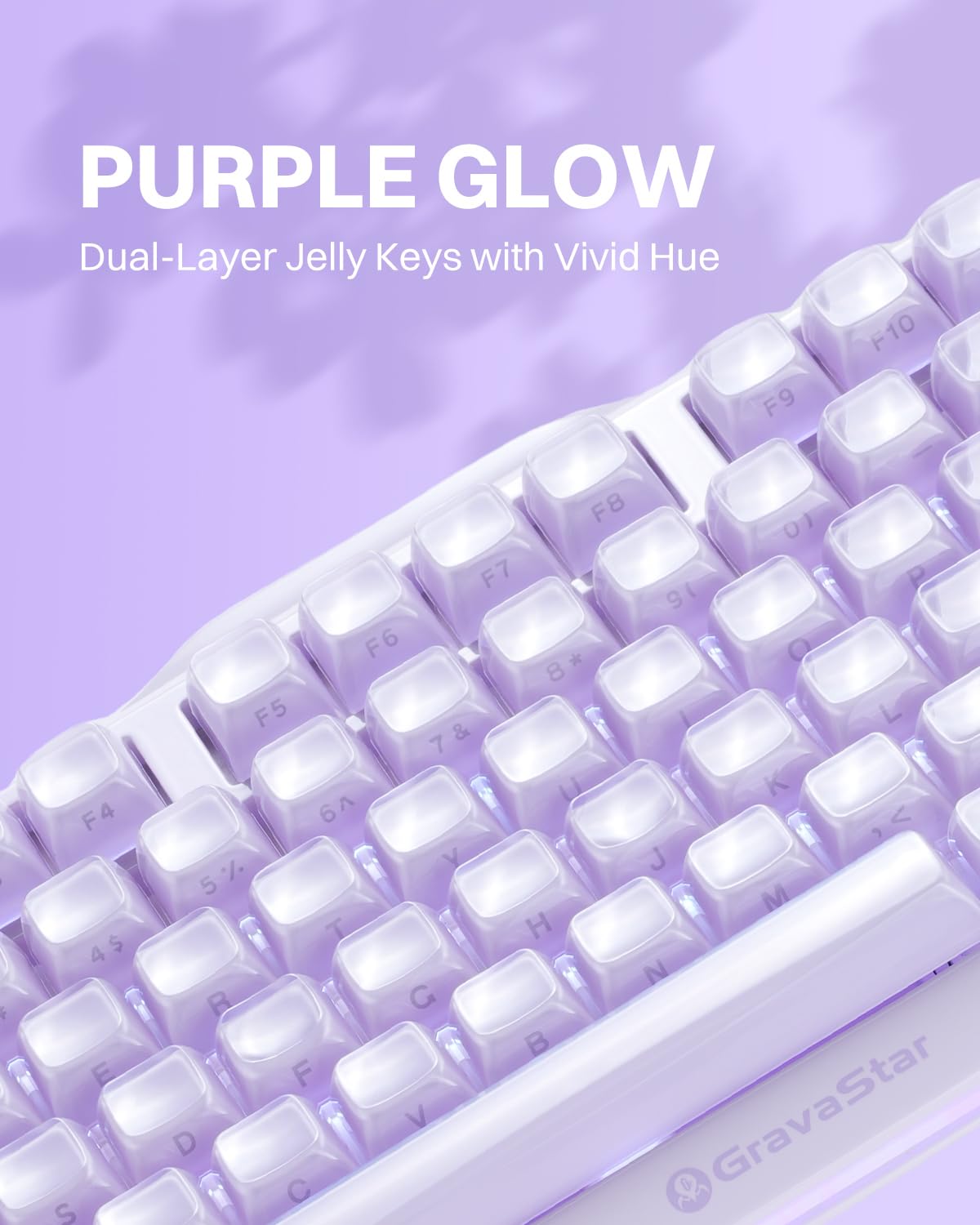 GravaStar Mercury K1 Mechanical Keyboard with Aluminium Frame, 75% Wireless Gaming Keyboard, Hot Swap Custom Keyboard with Button, Gasket, RGB Tri-Mode Keyboard, PBT Keycaps, 8000 mAh White