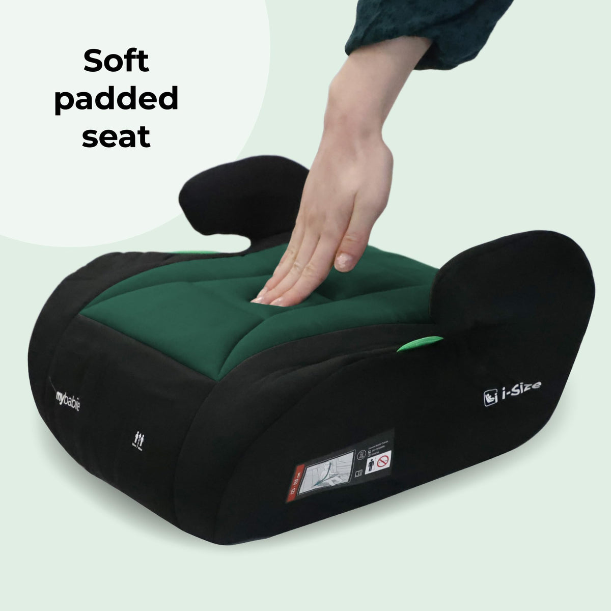My Babiie MBCSB10 Booster Car Seat - Lightweight at 1kg, Approx. 6-12 Years (125-150cm, 22-36kg), R129, i-Size Backless Child Car Seat, Group 3, Compact, Portable, Ideal for Travel - Pink Leopard