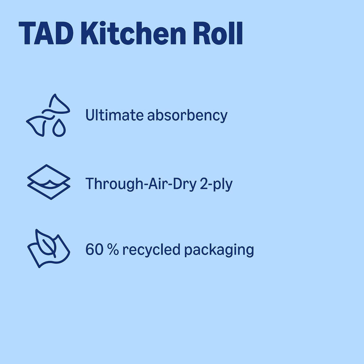 by Amazon Ultra Absorbent TAD Kitchen Roll, 4 Rolls (Pack of 1), 51 Sheets per Roll